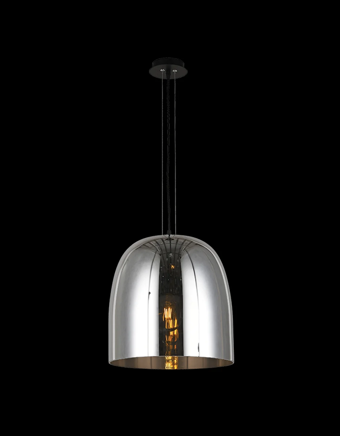 Smokey glass pendant light