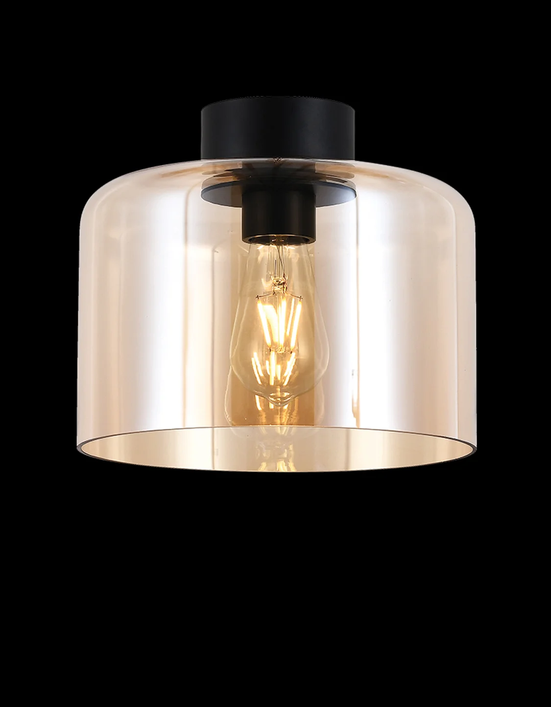 Klight 230v 60W Glass Drum Ceiling Light - Image 3