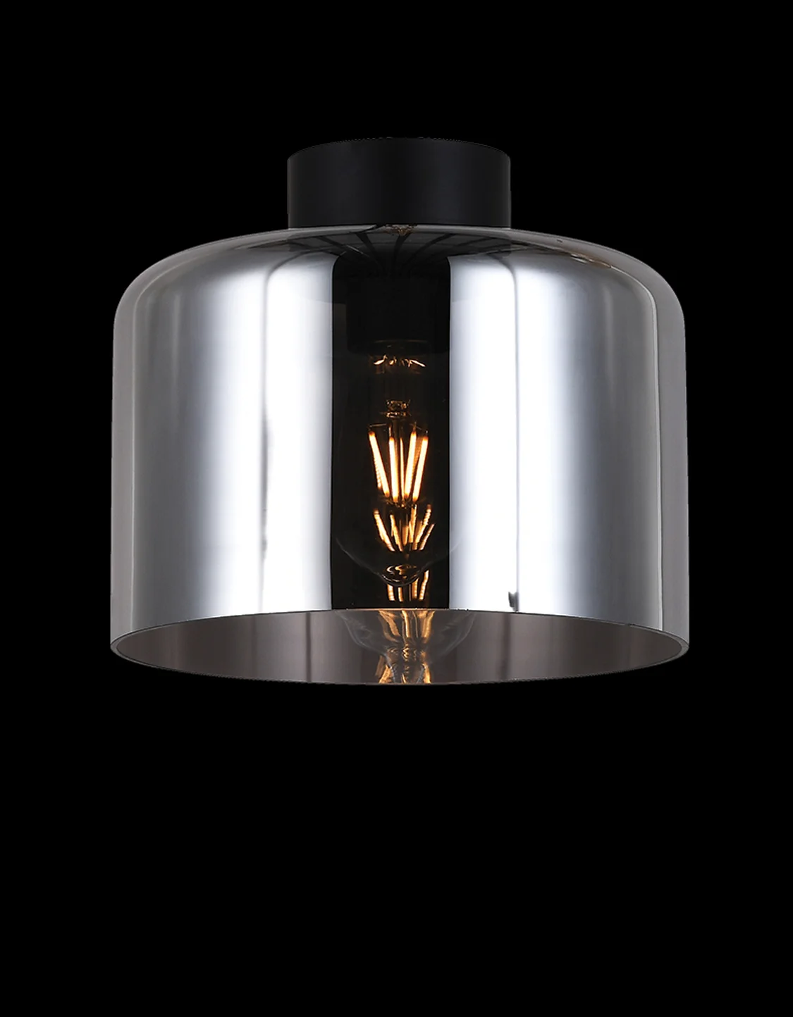 Klight 230v 60W Glass Drum Ceiling Light