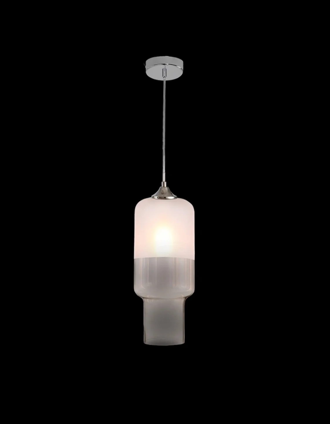 Frosted glass pendant light