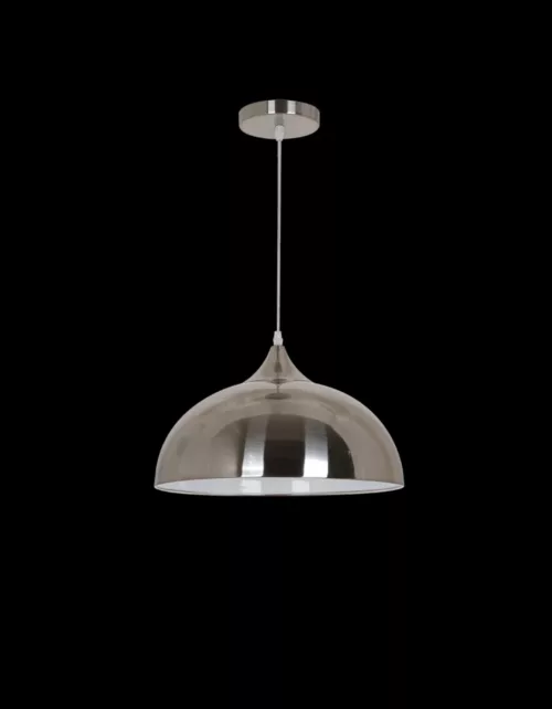 Satin-nickel pendant light